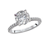 Romance Peg Head Semi-Mount Diamond Ring