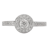 Romance - Simple Halo Accented Diamond Setting