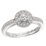 Romance - Simple Halo Accented Diamond Setting