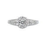 Romance - Vintage Inspired Detailed Halo Split Shank Setting