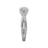 Romance - Detailed And Dainty Halo Diamond Twist Setting