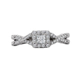 Romance - Detailed And Dainty Halo Diamond Twist Setting