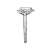 Romance - Solitare Pear Halo Diamond Setting