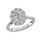 Halo Semi-Mount Diamond Ring