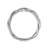 Platinum Matching Leaf Diamond Ring