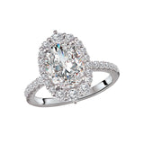 Romance Halo Semi-Mount Diamond Ring