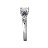 Romance - Floral Inspired Sapphire And Diamonds Setting