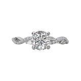 Romance - Classic Floral Twist Diamond Setting
