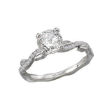 Romance - Classic Floral Twist Diamond Setting