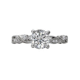 Romance 119256 Classic Semi-Mount Diamond Engagement Ring in 14K White Gold