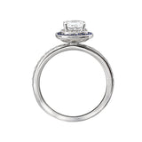 Romance Halo Semi Mount Diamond and Gemstone Ring