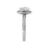 Romance Halo Semi Mount Diamond and Gemstone Ring