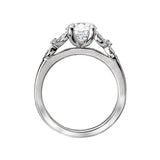 Romance - Accented Simple Solitare Floral Setting
