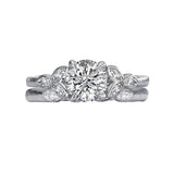 Romance - Accented Simple Solitare Floral Setting