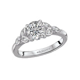 Romance - Accented Simple Solitare Floral Setting