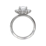 Romance - Elegant Baghuette And Round Halo Setting