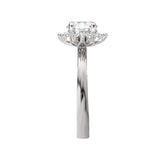 Romance - Elegant Baghuette Diamond Halo Setting