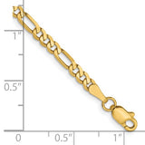 Quality Gold – 14K Yellow Gold Figaro Chain Necklace, 3mm Width, 26in Length, Lobster Clasp