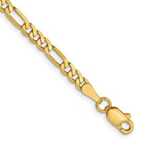 Quality Gold – 14K Yellow Gold Figaro Chain Necklace, 3mm Width, 26in Length, Lobster Clasp
