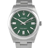 Rolex OP 41mm 124300-0005 Rare Green Dial