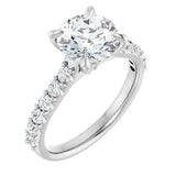 White Gold Tidewater Diamond Premium Setting 14KT White Gold 0.13CTW Of VS/D-F Diamonds