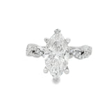 1.94CT Marquise Diamond Twist Engagement Ring - Lab Grown