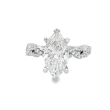 1.94CT Marquise Diamond Twist Engagement Ring - Lab Grown