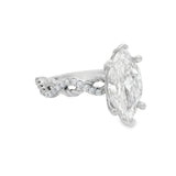 1.94CT Marquise Diamond Twist Engagement Ring - Lab Grown