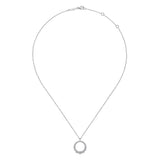 Gabriel & Co. NK6214W45JJ – 14K White Gold Diamond Circle Pendant Necklace (0.25 ct)