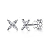 Gabriel & Co. 14K White Gold Diamond X-Shaped Stud Earrings – EG13585W45JJ