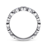 Gabriel & Co. LR51750W45JJ – 14K White Gold Diamond Stackable Ring