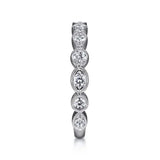 Gabriel & Co. LR51750W45JJ – 14K White Gold Diamond Stackable Ring