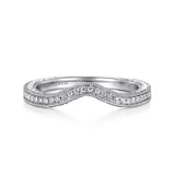 Gabriel & Co. WB14446R4W44JJ – Vintage Inspired 14K White Gold Diamond Wedding Band (0.23CTW)