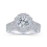 Gabriel & Co. WB14446R4W44JJ – Vintage Inspired 14K White Gold Diamond Wedding Band (0.23CTW)