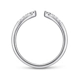 Gabriel & Co. LR51284W45JJ – 14K White Gold Split Diamond Stackable Ring (0.10 ct)