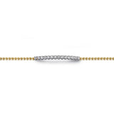Gabriel & Co. TB5004M4JWS – 14K White & Yellow Gold Bujukan White Sapphire Bar Bracelet