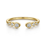 Gabriel & Co. LR51253Y45JJ – 14K Yellow Gold Bezel Diamond Split Stackable Ring (0.06 ct)