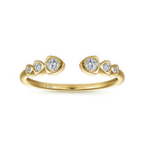 Gabriel & Co. LR51253Y45JJ – 14K Yellow Gold Bezel Diamond Split Stackable Ring (0.06 ct)