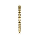 Gabriel & Co. LR51172Y4JJJ – 14K Yellow Gold Bujukan Beaded Stackable Ring