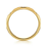 Gabriel & Co. LR52875Y45JJ – 14K Yellow Gold Diamond-Cut Stackable Ring (0.04 ct)