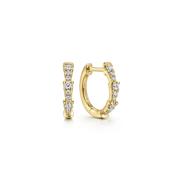Gabriel & Co. EG14523Y45JJ – 14K Yellow Gold Diamond Huggie Earrings (0.25 ct)