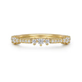 Gabriel & Co. LR52554Y45JJ – 14K Yellow Gold Geometric Diamond Stackable Ring (0.15 ct)