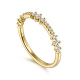 Gabriel & Co. LR52554Y45JJ – 14K Yellow Gold Geometric Diamond Stackable Ring (0.15 ct)