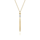 Gabriel & Co. NK6864Y45JJ – 14K Yellow Gold Diamond Drop Pendant Necklace (0.03 ct)