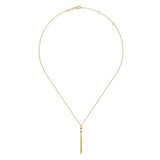 Gabriel & Co. NK6864Y45JJ – 14K Yellow Gold Diamond Drop Pendant Necklace (0.03 ct)