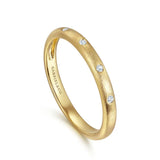 Gabriel & Co. LR52508Y45JJ – 14K Yellow Gold Bezel Diamond Stackable Ring (0.04 ct)
