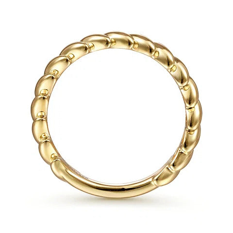 Gabriel & Co. 14K Yellow Gold Tilted Leaf Ring