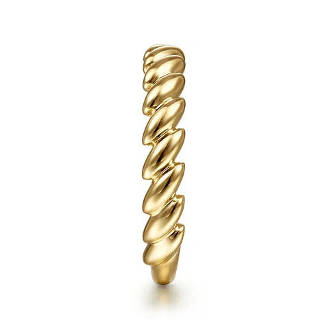 Gabriel & Co. 14K Yellow Gold Tilted Leaf Ring