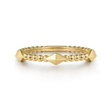 Gabriel & Co. LR52648Y4JJJ – 14K Yellow Gold Pyramid Stackable Ring (3 mm)