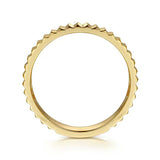 Gabriel & Co. LR52664Y4JJJ – 14K Yellow Gold Diamond-Cut Stackable Ring
